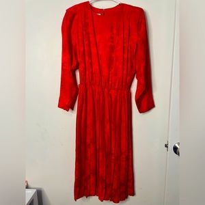 Vintage 100% Silk pleated dress